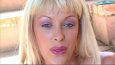 A stunning British blonde has her firm ass stuffed with cock from behind