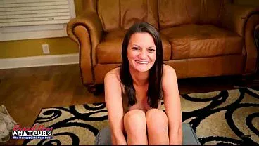 Petite Brunette Peyton Fresh Audition Deepthroat And Amazing Ride!